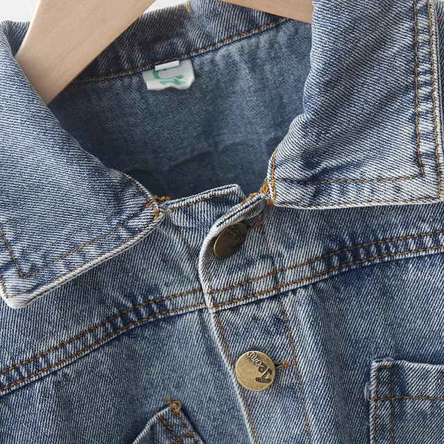 Джинсовые куртки для мальчиков на весну и осень потертые детские джинсовые