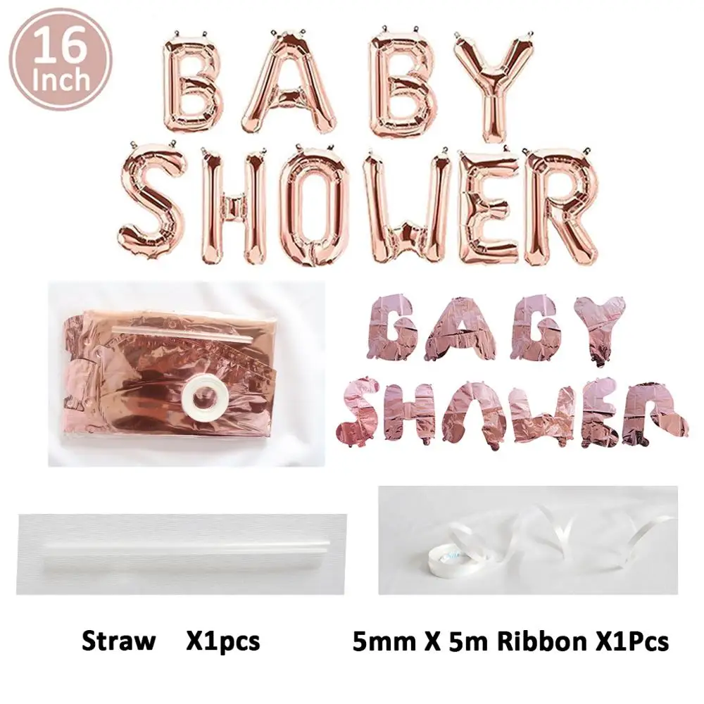 16 дюймов Baby Shower Фольга воздушные шары BabyShower вечерние украшения его для мальчиков и девочек с изображением слона Пол раскрыть игры с надписью Oh Baby столовых принадлежностей