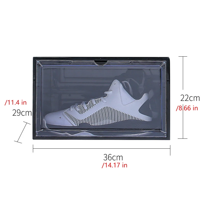 

1 pc Flip Shoes Box Thickened Transparent Drawer Case Plastic Shoe Boxes Stackable Box Shoe Organizer Shoebox Storage Shoe Rack