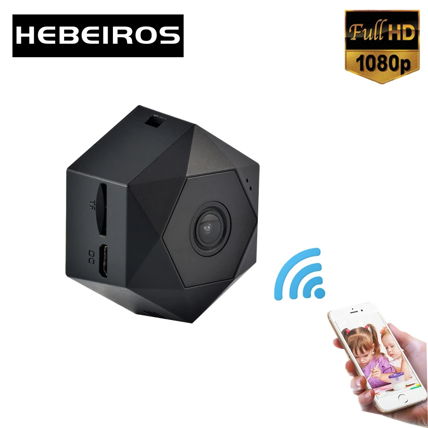Hebeiros HD 1080P аккумуляторная батарея мини камера портативная DV видеокамера IP