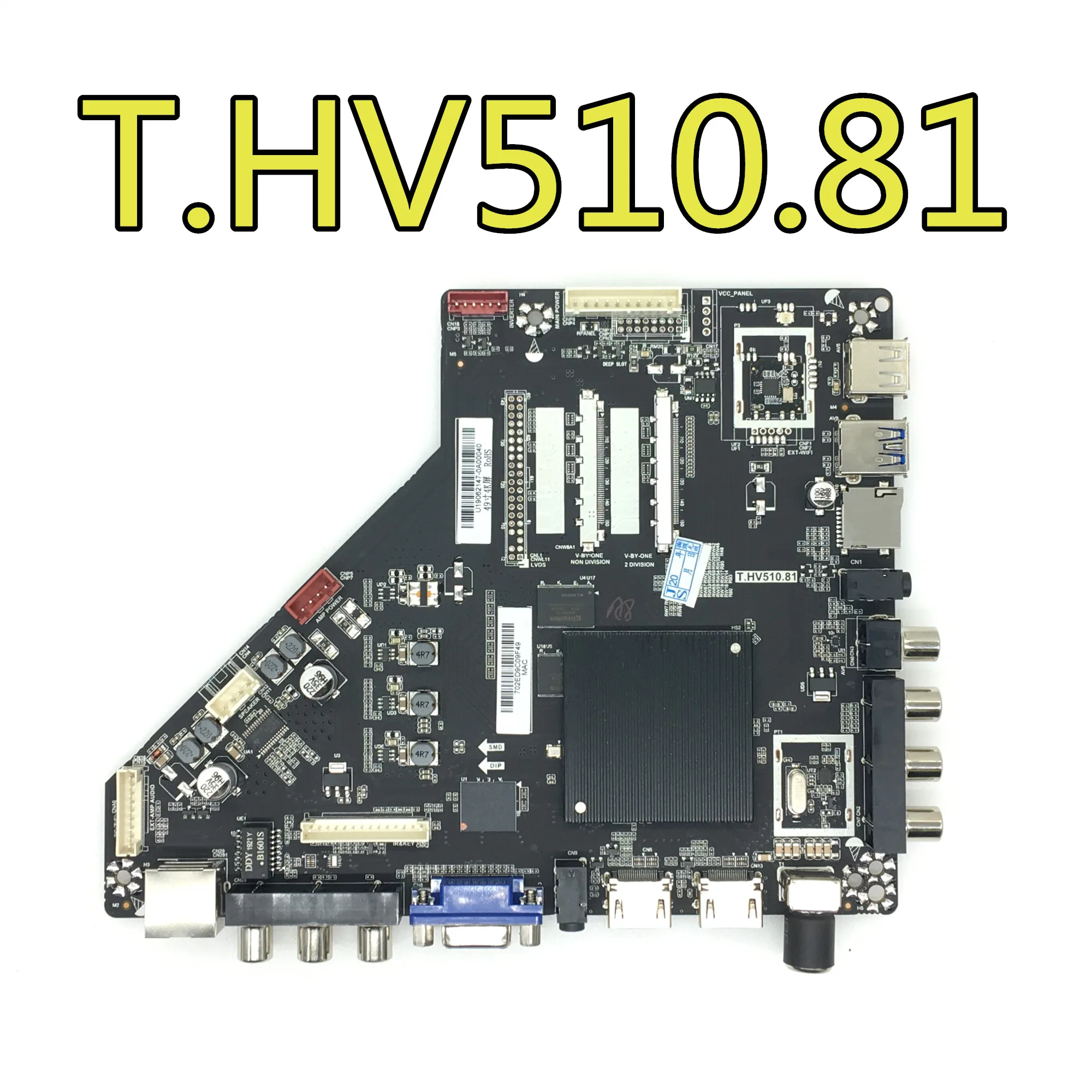 

original 100% test for T.HV510.81 Instead Of T.MS628.81 Android smart TV network TV drive board.8g + 1b of memory