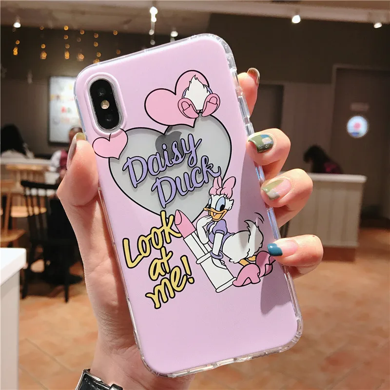 

Cartoon Phone Case for 11 12 Pro Max 12 mini Case Anti-drop XR X XS 8 7 Plus Protective Cover Silicone Transparent Coque