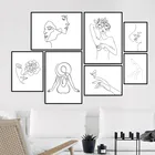 Современная Абстрактная картина для красивых девушек, скандинавский Картина на холсте, настенная художественная фигура, постеры и принты для гостиной HD0010