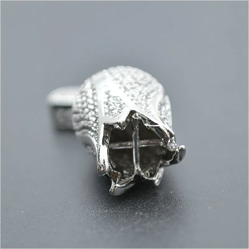 14x50 мм белые бусины с кубическим цирконием в форме тюльпана ручной Шарм