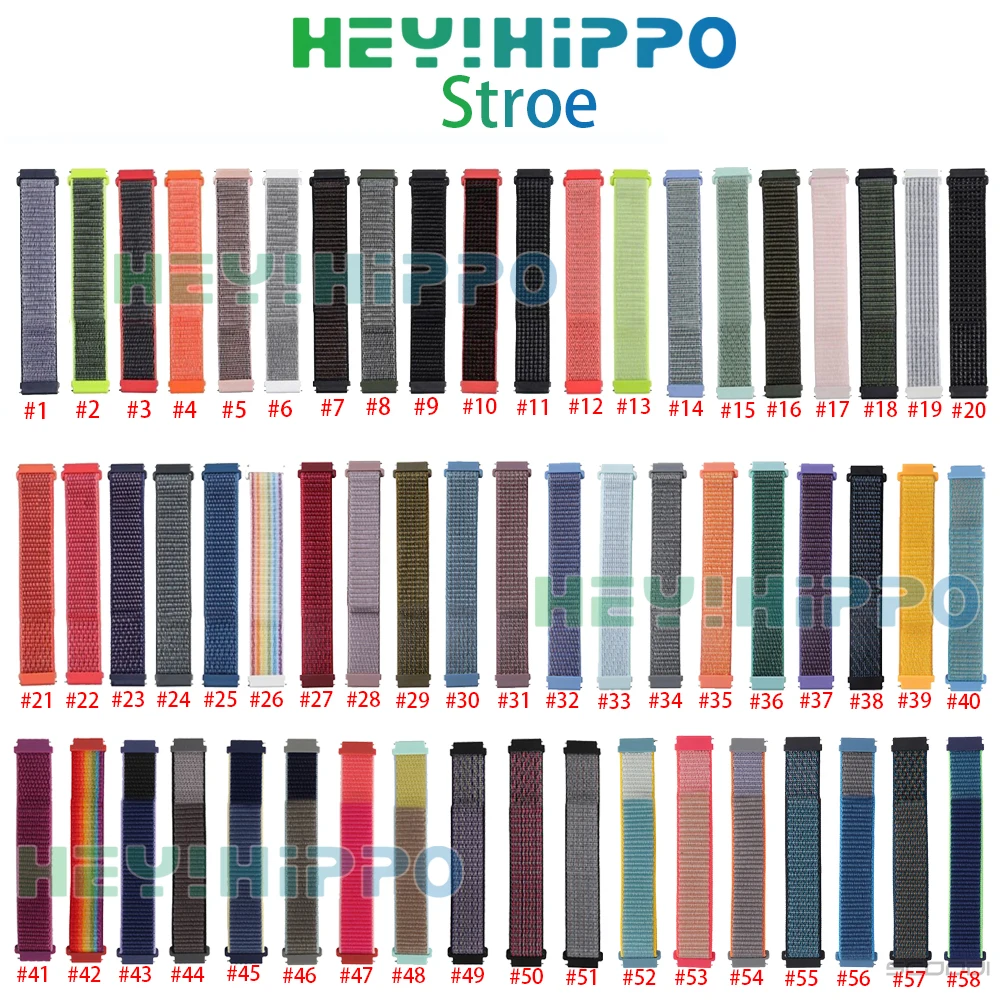 Ремешок нейлоновый Плетеный для Xiaomi Huami Amazfit GTR2 GTS 2 2e Mini браслет смарт часов Bip Lite 1S