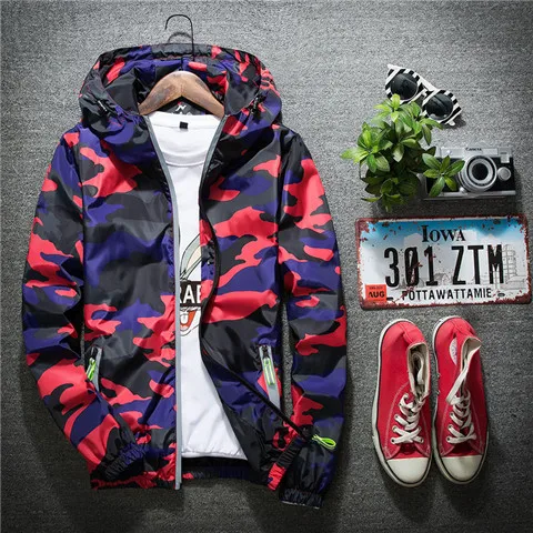 Новинка 2021 осенняя мужская куртка-бомбер Повседневная тонкая Светоотражающая