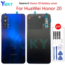 For Huawei 5T Back Battery Cover Honor 20 Rear Glass Door Panel Case For Huawei Honor 20 Pro Battery Cover+Camera Lens Replace