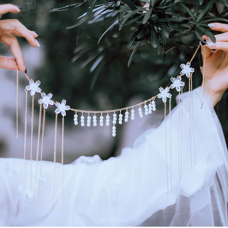 QIANJI китайский Hanfu головной убор кисточка ступени аксессуары для волос в древнем