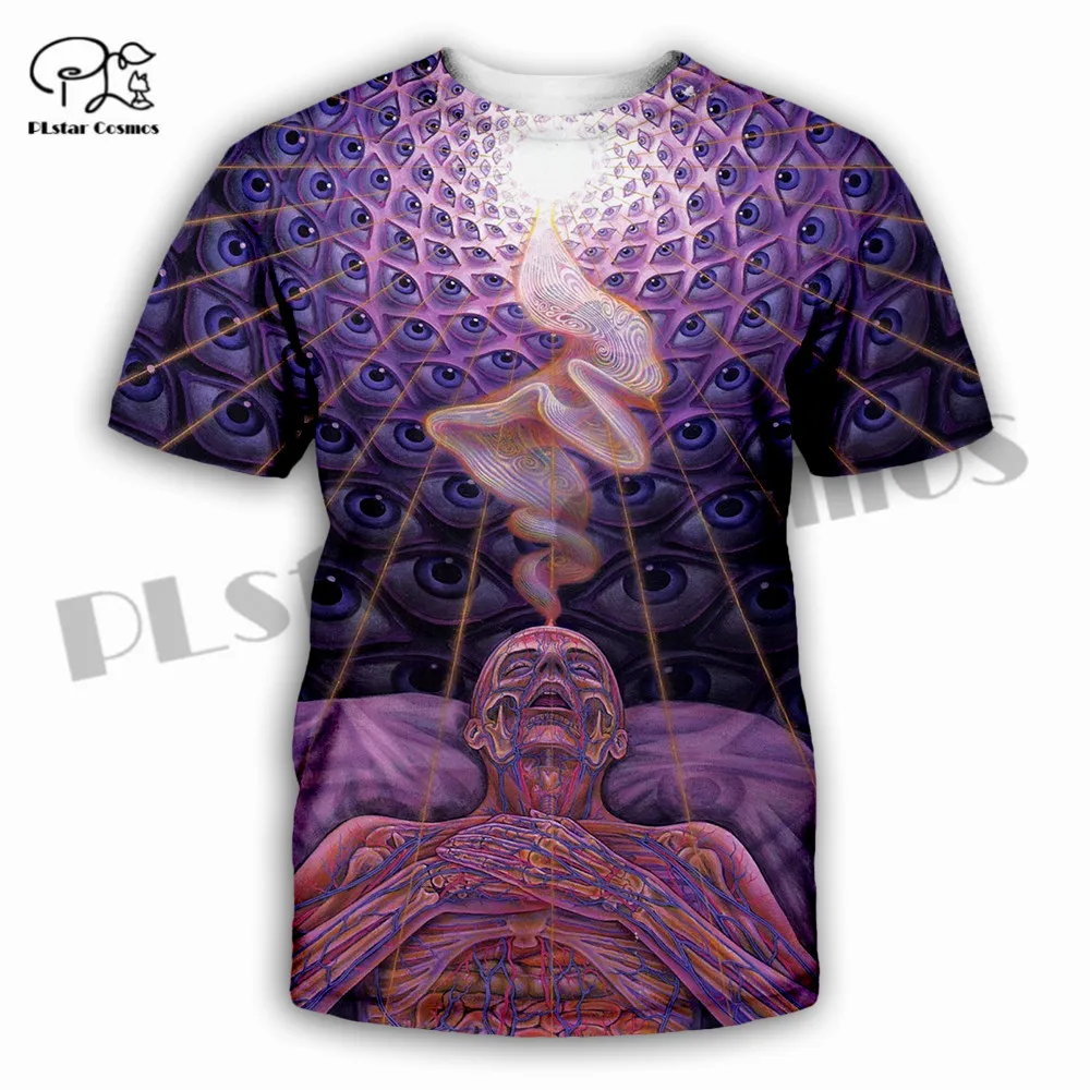 

PLstar Cosmos Newest Women/Men 3DPrint Hip-Hop T-shirt Psychic Hippie Art Casual Funny Streetwear Summer Short Tops XS-7XL Style