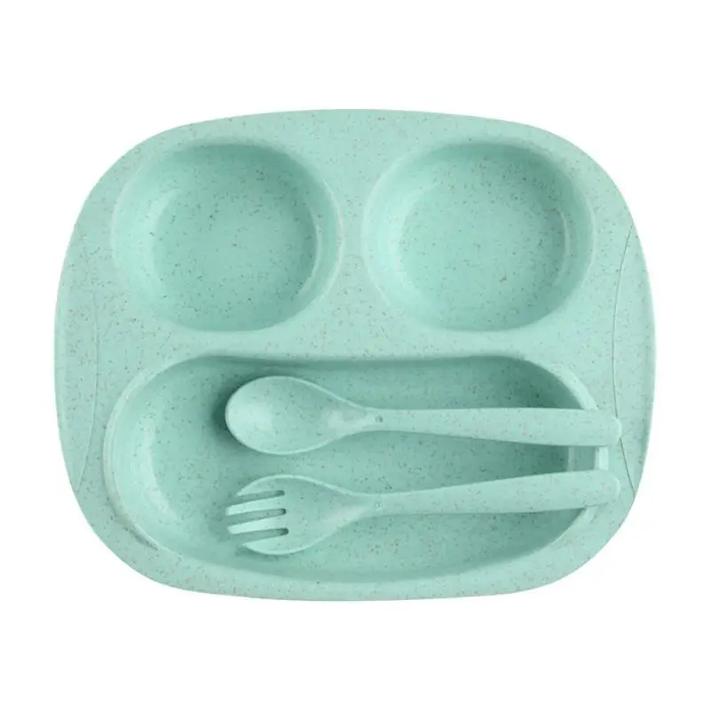 

Environmental Protection Wheat Straw Children's Tableware Set Baby Bowl Kids Dinner Plate 1PCS