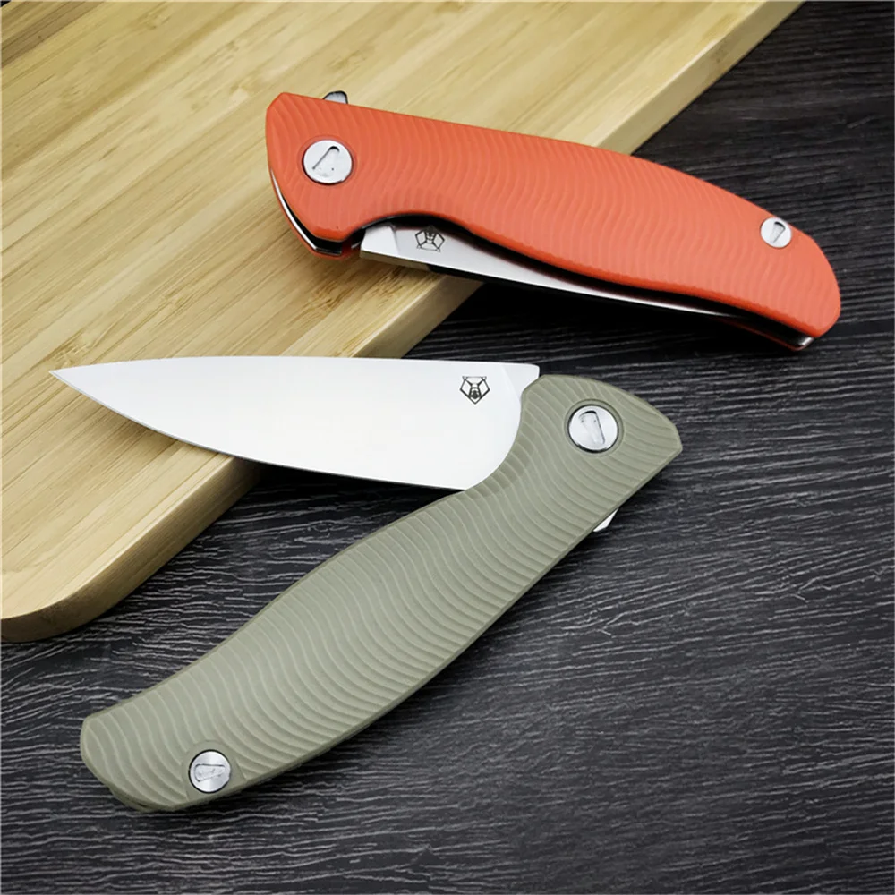 Бесплатная доставка складного ножа Shirogorov с шарикоподшипником с лезвием из маркированной стали D2, рукояткой из G10 для тактической охоты, кемпинга, ежедневного ношения и защиты.