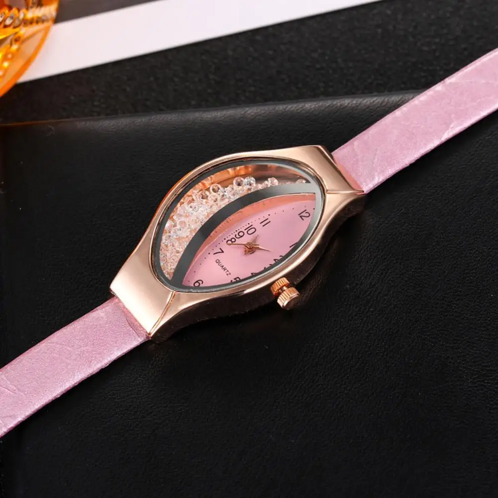 Женские Аналоговые кварцевые часы с ремешком из искусственной кожи | Наручные