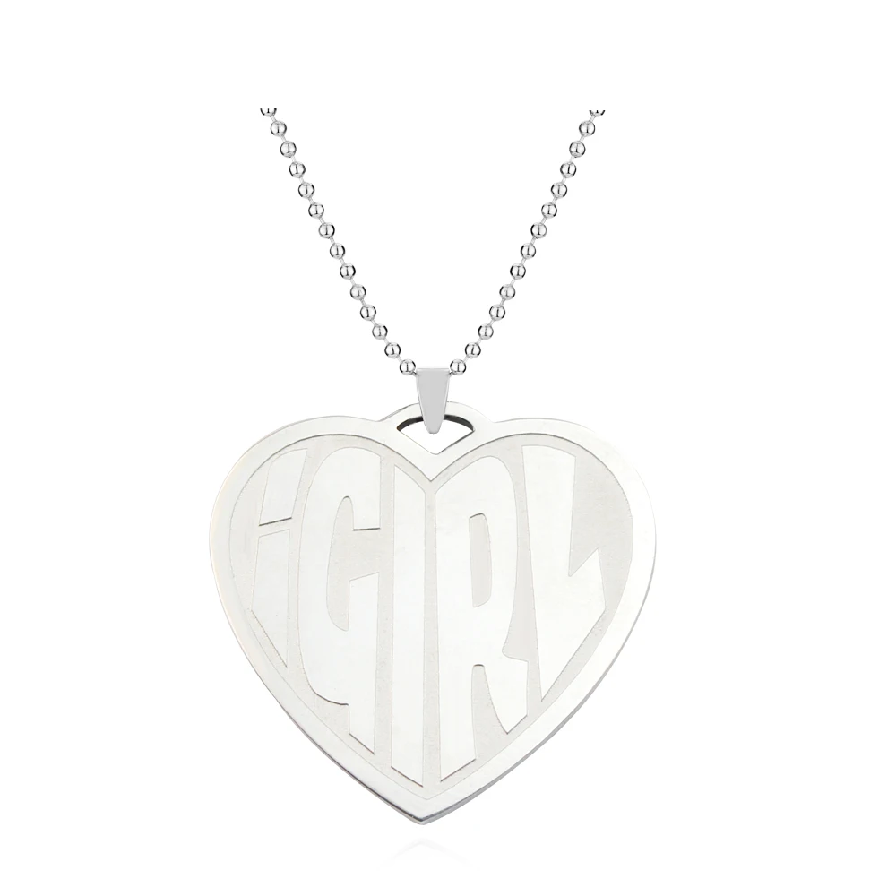 

Ювелирные изделия iGIRL, модные ожерелья с надписью и сердцем Igirl для женщин, цепочка из нержавеющей стали, ожерелье, крутой подарок для девуше...