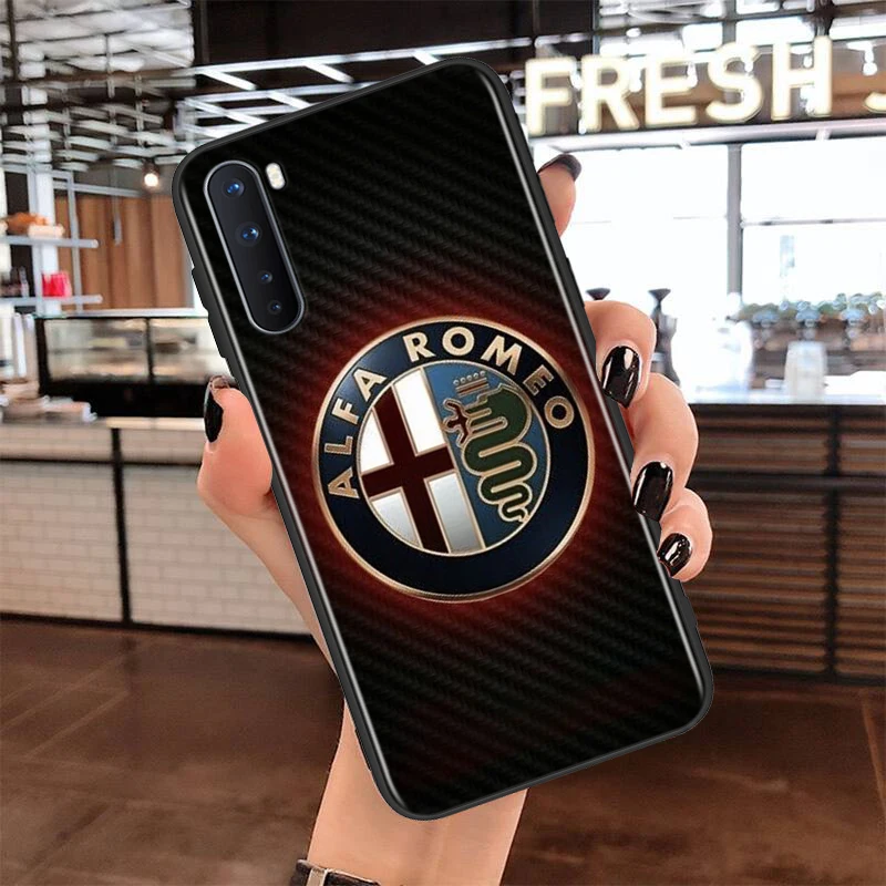 

Soft TPU Cover Luxury Alfa Art Car for OnePlus Nord N100 N10 8T 8 7T 7 6T 6 5T Pro Black Phone Case