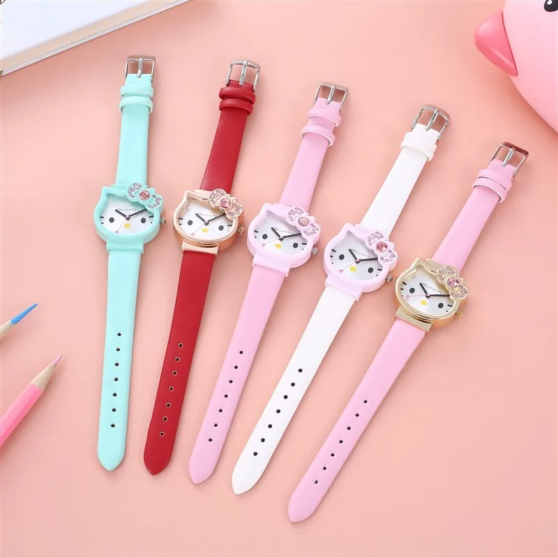 

Cartoon Children Watch High Quality Leather strap kids Mesh belt gold watch for kid multi-color Wrist watch kids birthday gift