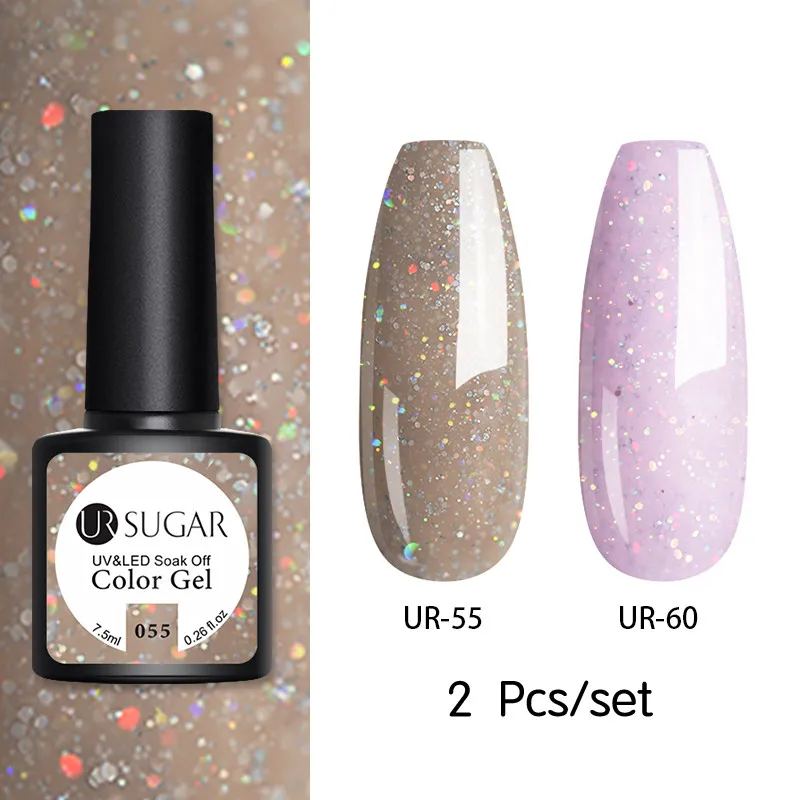 162947 Ur Sugar 2/3 шт Блестящий Гель-лак для ногтей набор розовых блесток цвет Полупостоянный светодиодный Гель-лак впитывающийся УФ-гель покрытые лаком ногти - Цвет: 162947