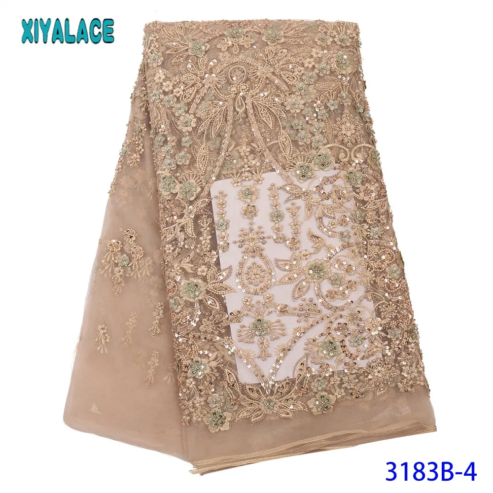 XIYALACE Роскошные бусины ручной работы кружево 2020 новейшая вышивка Африканское