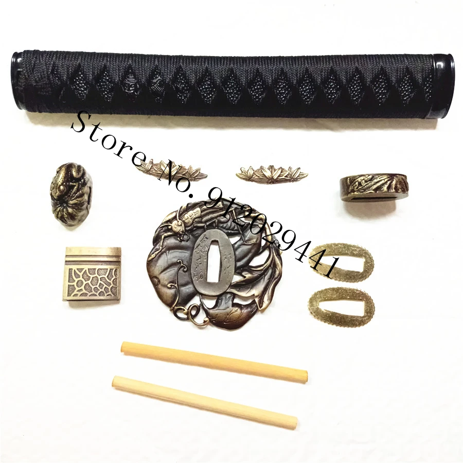 Набор меча ручной работы японская защита для катаны вакидзаси фучи Каширы ручки