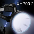 XHP90.2 светодиодный налобный фонарь белого и желтого цвета, осветительный Головной фонарь, 3 режима, фонарик, фонарь, 32 Вт, лампы, 3*18650 батареи, лучший для кемпинга