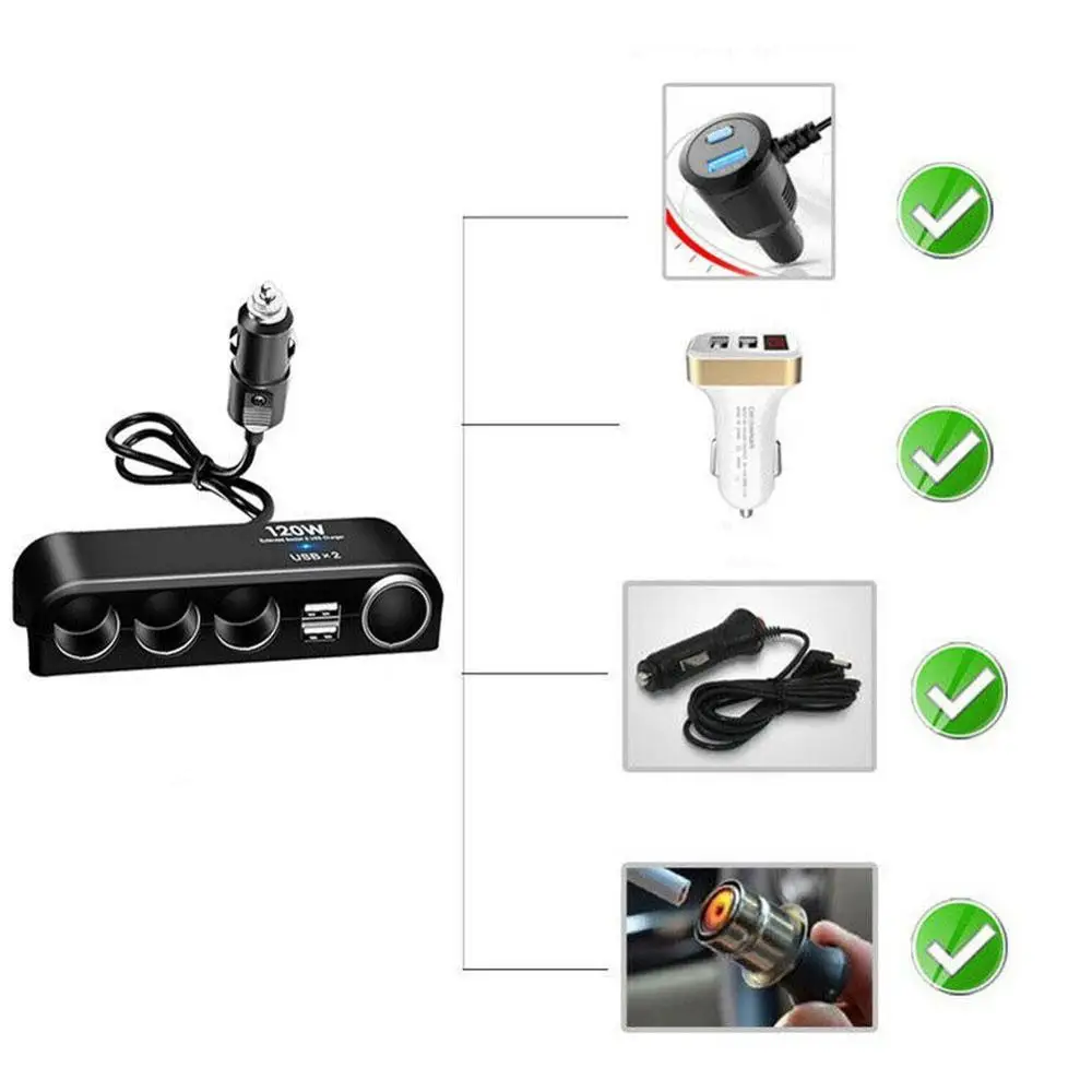 2 USB-порта 4 способа быстрое зарядное устройство 120 Вт | Автомобили и мотоциклы