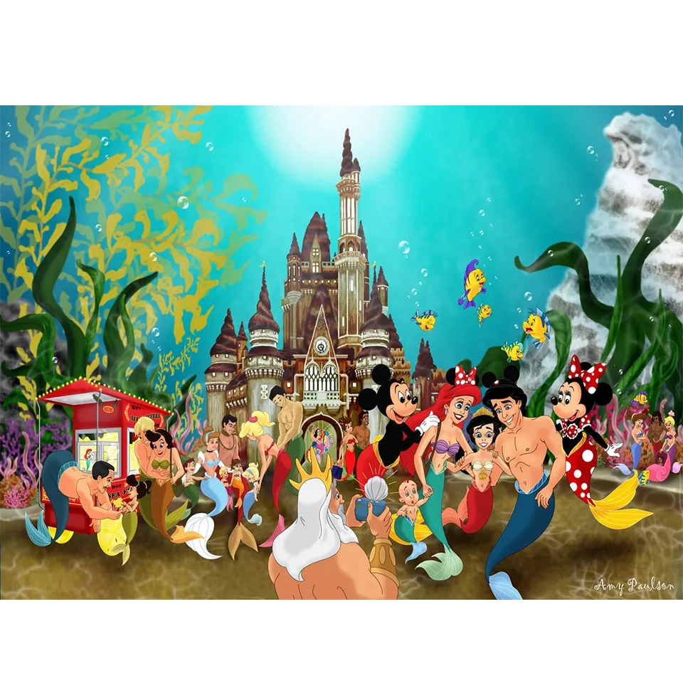 

Набор для алмазной вышивки «Замок» из мультфильма «Микки и русалка»