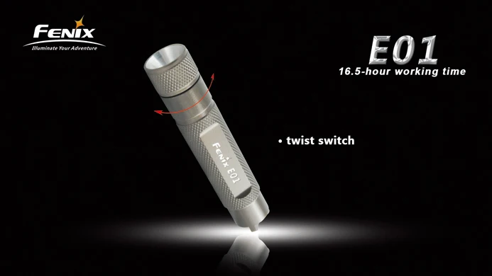 Fenix E01 светодиодный миниатюрный фонарик-брелок Золотой подарок фонарик на батарейках ААА фонарик