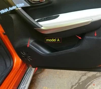 lapetus auto styling inner door anti kick protective panel cover trim 4 pcs set fit for renault kadjar 2016 2017 2018