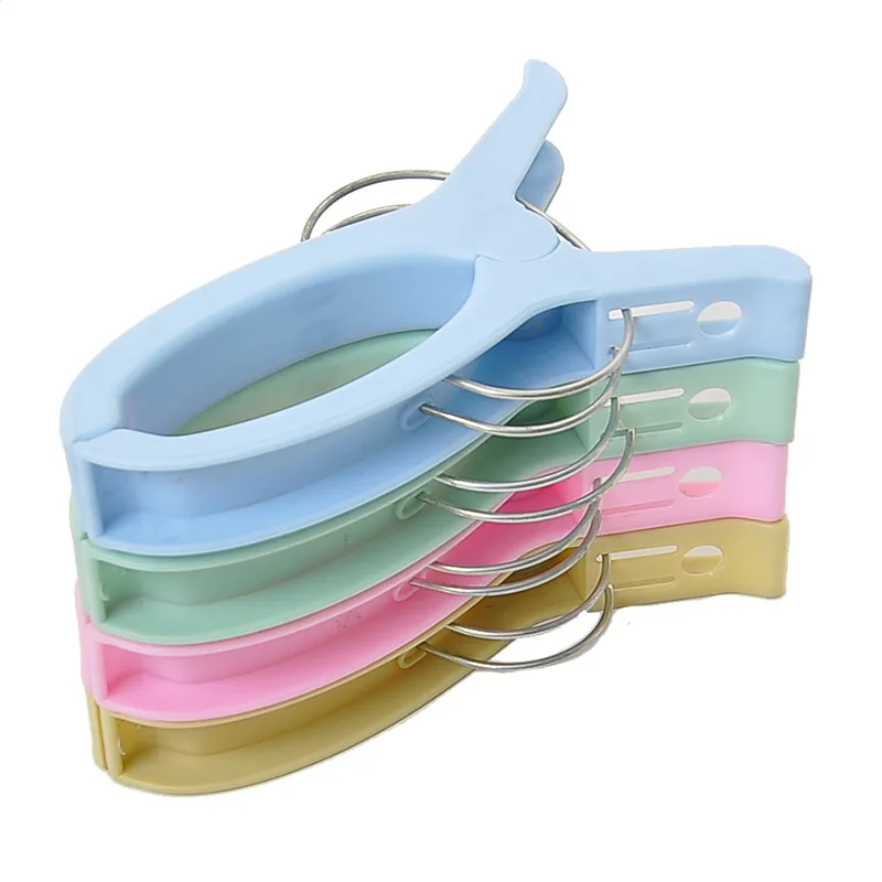Plastic Color Clothes Pegs Beach Towel Clamp Laundry Pins Large Size Drying Retaining Clip Organization clothes rack | Дом и сад