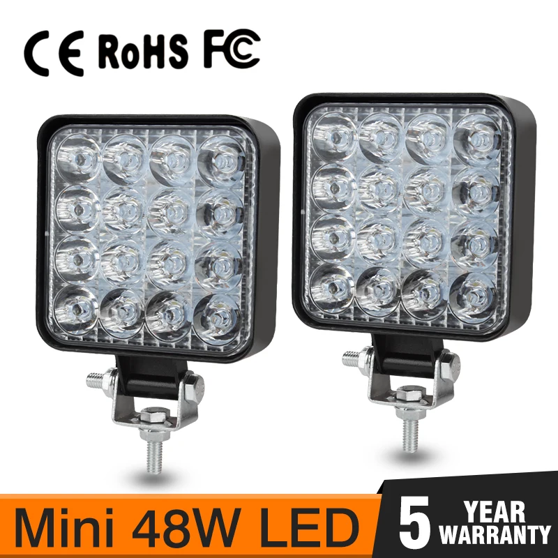 Светодиодный рабочий мини светильник OKEEN 3 дюйма 48 Вт 12 В для трактора 16