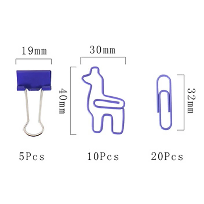 

Coloful Binder Clips Push Pins Paper Clip Stationery Combination Set Pushpin