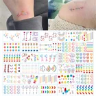 Разноцветные радужные наклейки для татуировок серии HyunA Ins, лицо, рука, милое искусство тела, Искусственное искусство, водонепроницаемые