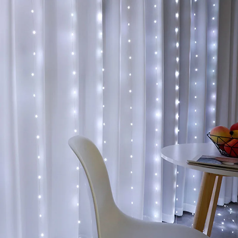

LED Garland Curtain light 3M*3M Fairy Lights Remote Control USB String Lights garland on the window Christmas Decorations Lamp