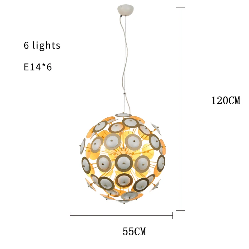 Креативный подвесной светильник Лофт современный золотой скандинавский для
