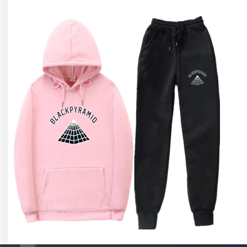 

Men's sportswear suits, casual sportswear, men's and women's 2-piece sweatshirt + sweatpants suit 2021 spring and autumn hooded