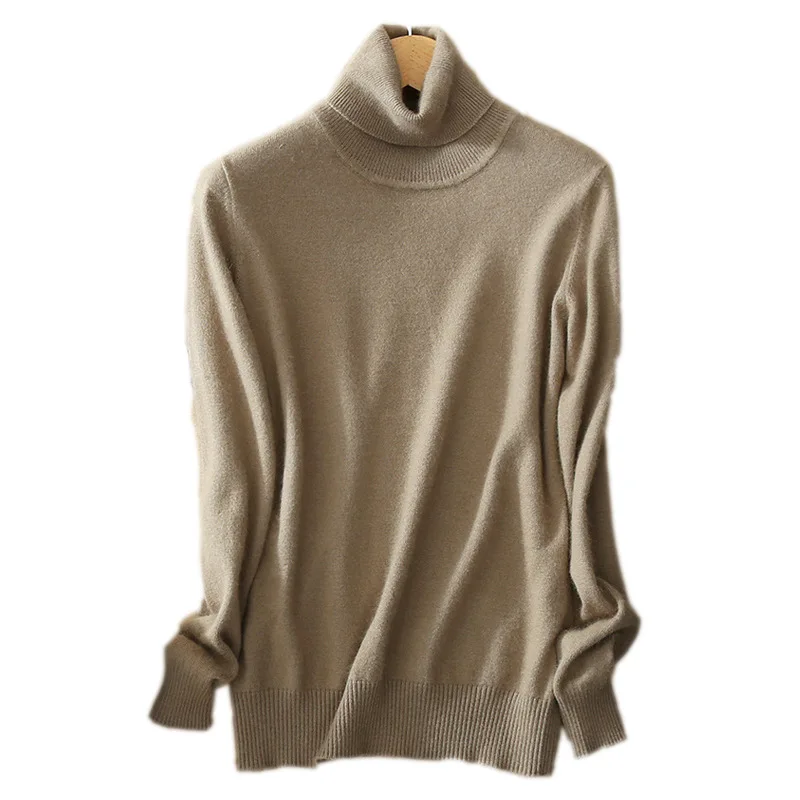 Wool Turtleneck Sweater Women 2019 Autumn Winter Cashmere Knit Women's Pullover Female Tricot Jersey Jumper Pull Femme | Женская