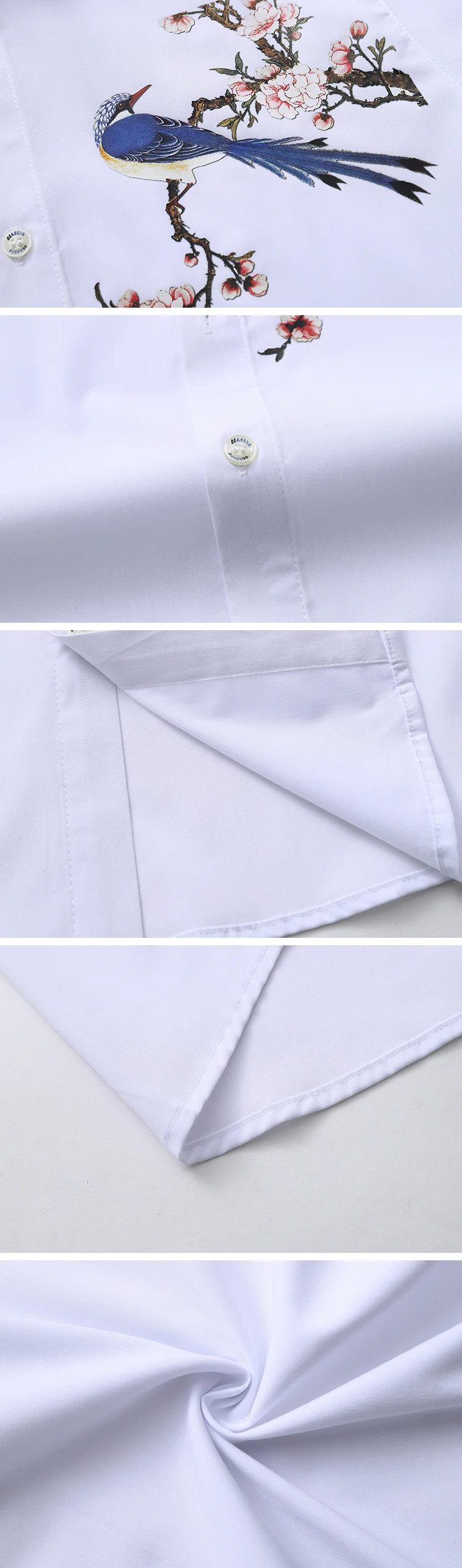 

Loldeal Men Casual Shirt with Short Sleeves and Elegant Floral Print for Slim Fit