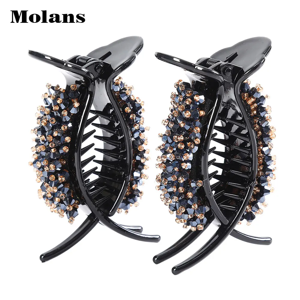 

Molans Crystal Inlaid Hair Band Fashion Hair Band Female Plastic Hair Band Basic Hair Clip Headdress Hair Accessories Headdress