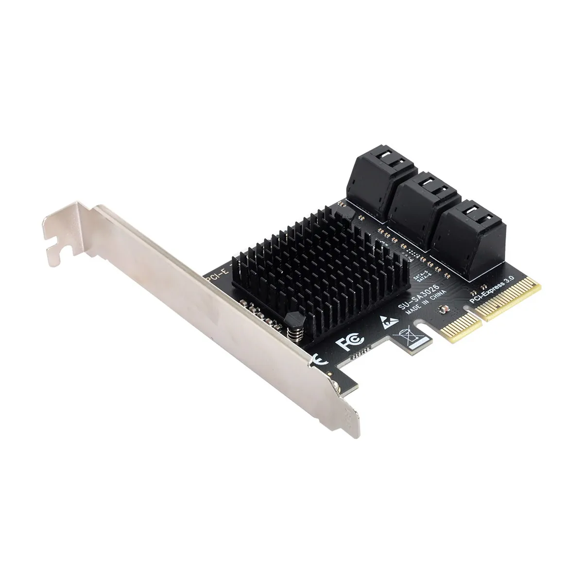 

Адаптер SATA PCI-E, 6 портов, SATA 3,0-PCI Express x4, плата расширения SATA3.0 PCIe PCI-e SATA, контроллер для HDD, набор микросхем ASMedia