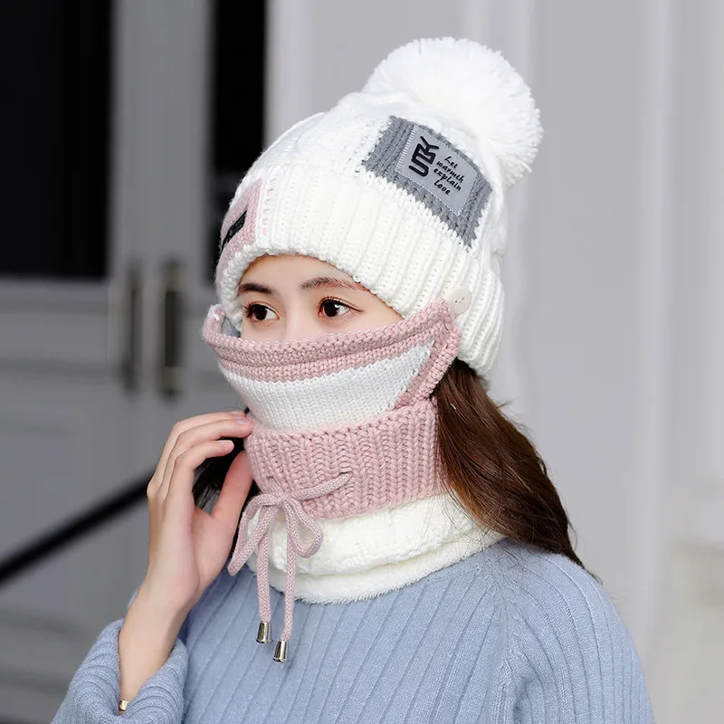 Wjustforu зимняя шапка шарф Набор для женщин девочка теплая бини девочки кольцо