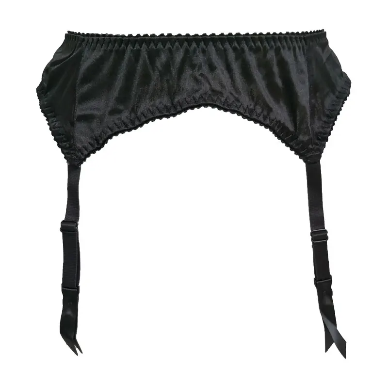 

4 бретели для нижнего белья Подвязки женский, Черный Блеск металлические зажимы/пряжки подвязки для чулок, женские подтяжки ремень сексуальное женское белье GA1273