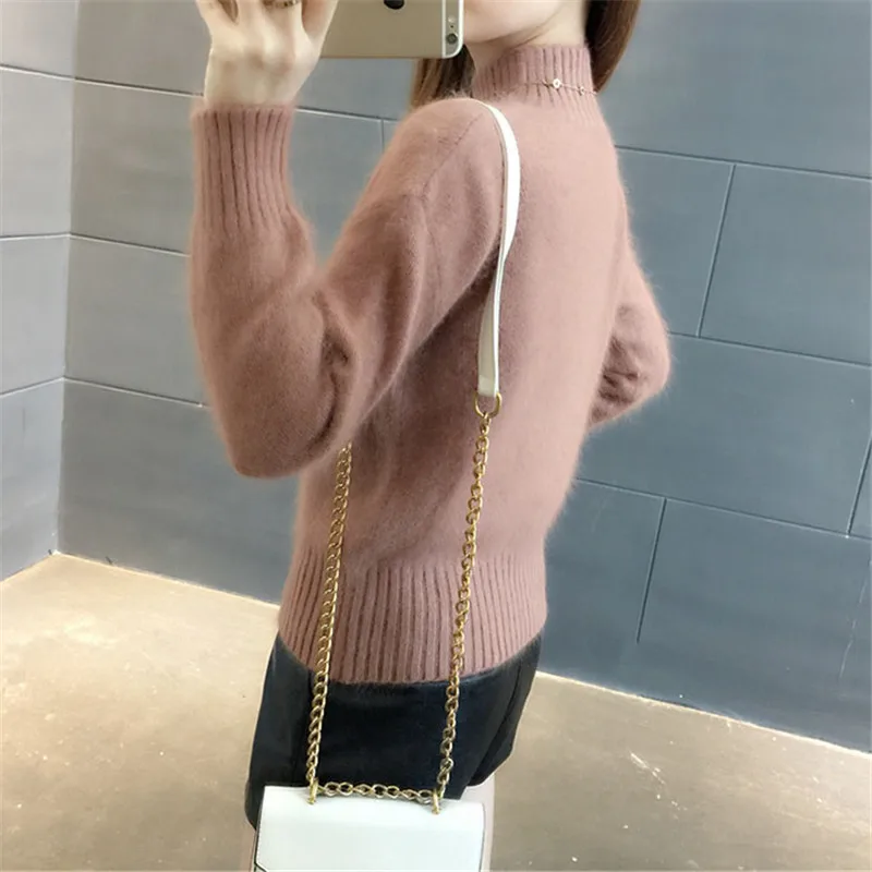 Свитер женский трикотажный теплый короткий Осень-зима 2019 | Женская одежда