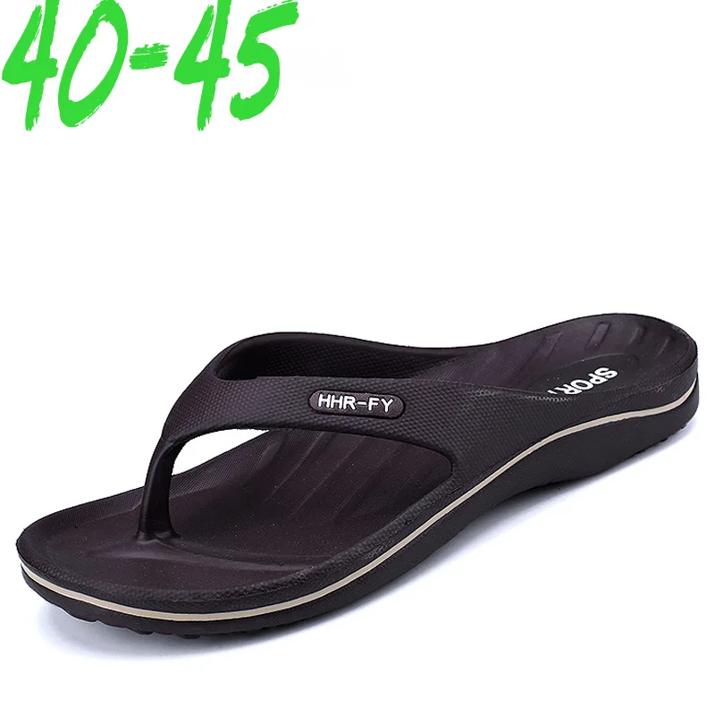 

Мужские Пляжные шлепанцы, черные Нескользящие сандалии, повседневная обувь, для лета, 2020