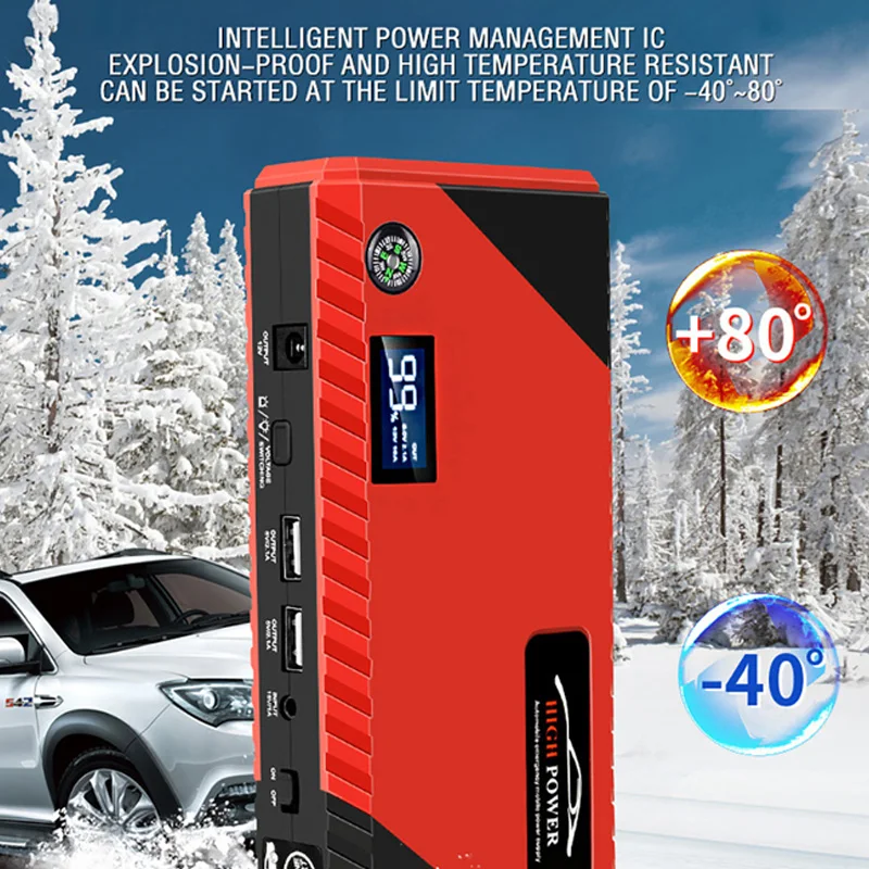 99800 мАч автомобильный стартер Power Bank 1200A Портативный Автомобильный Аккумулятор
