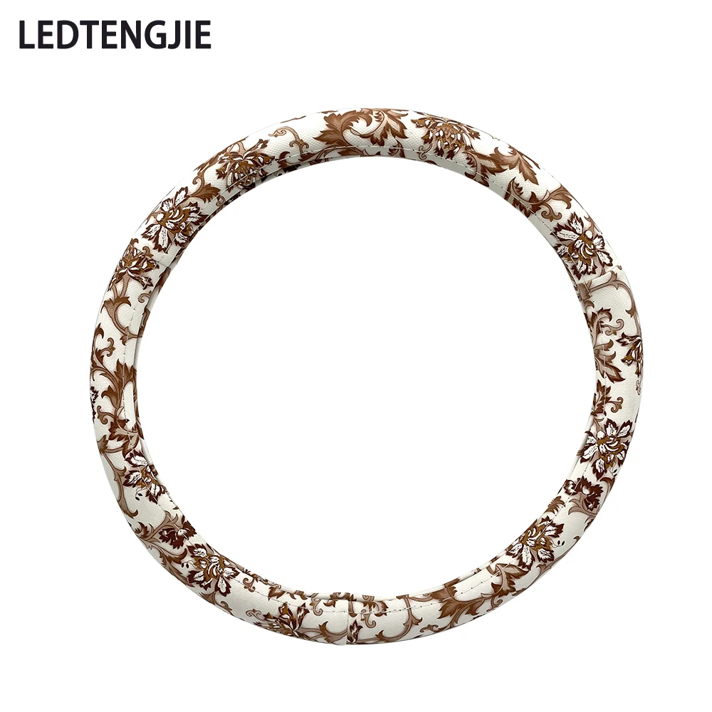 

LEDTENGJIE Creative Flower Pattern Car Steering Wheel Cover, Stylish and Diverse Design Крышка рулевого колеса автомобиля