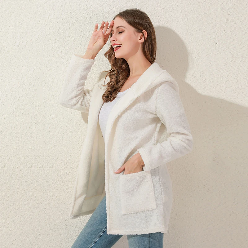 Модный кардиган средней длины свитер Женская куртка с длинными рукавами