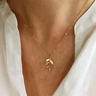 Модный трендовый ожерелье кленовый лист Подвеска с листьями ожерелье с подвеской цепочка для женщин мужчин подарок ювелирные изделия аксессуары