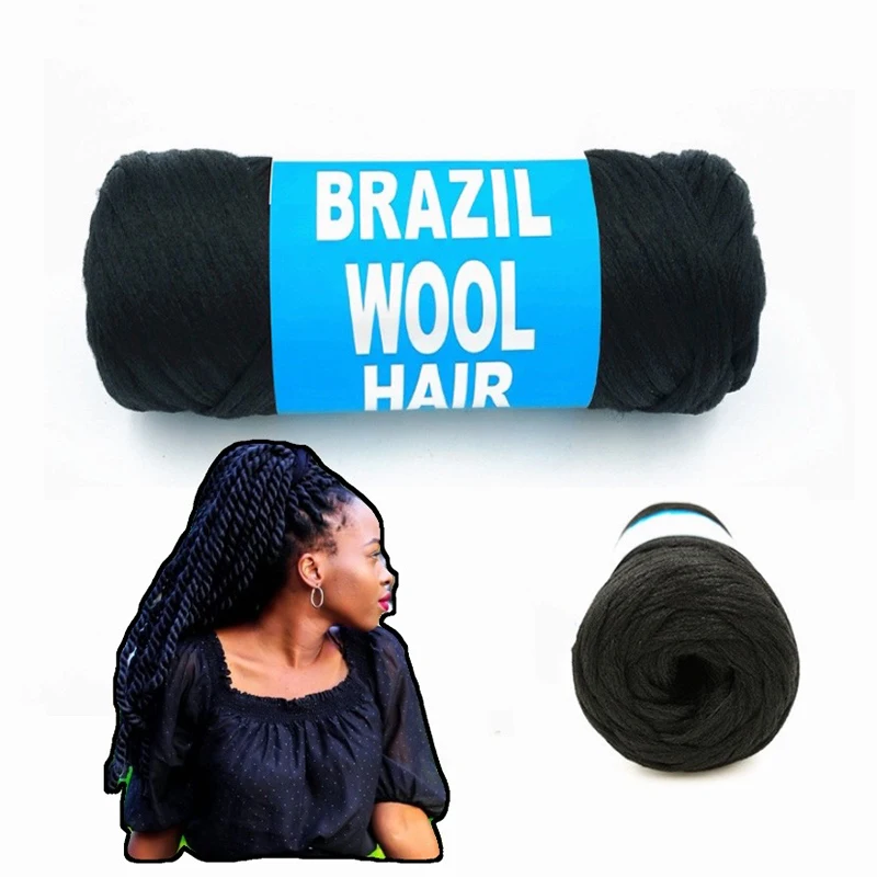 

70g/ball Brazilian wool hair yarn for braiding African wig artificial senegalese twisting wig hair attachment knitting salon