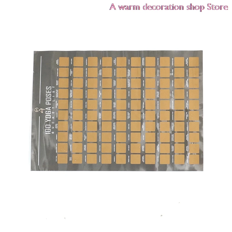 Постер с защитой от царапин Топ 100 меню йоги поза для обучения список ведра