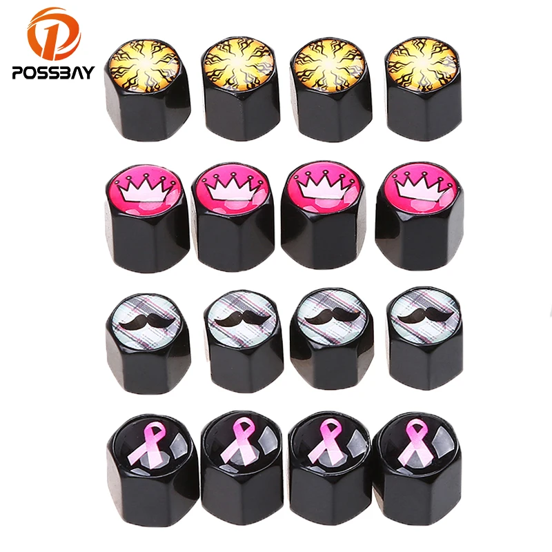 POSSBAY Черный колеса автомобиля Шины вентиль крышка автомобильный грузовые шины