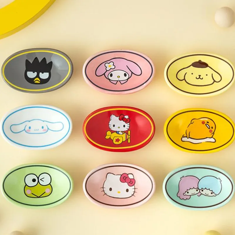 

Kawaii Sanriod аниме периферическая посуда серия мультфильм Милая мимелоди коричная кошка керамический держатель ложки